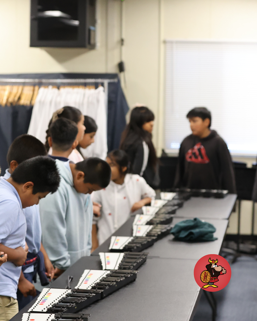 Students in music class