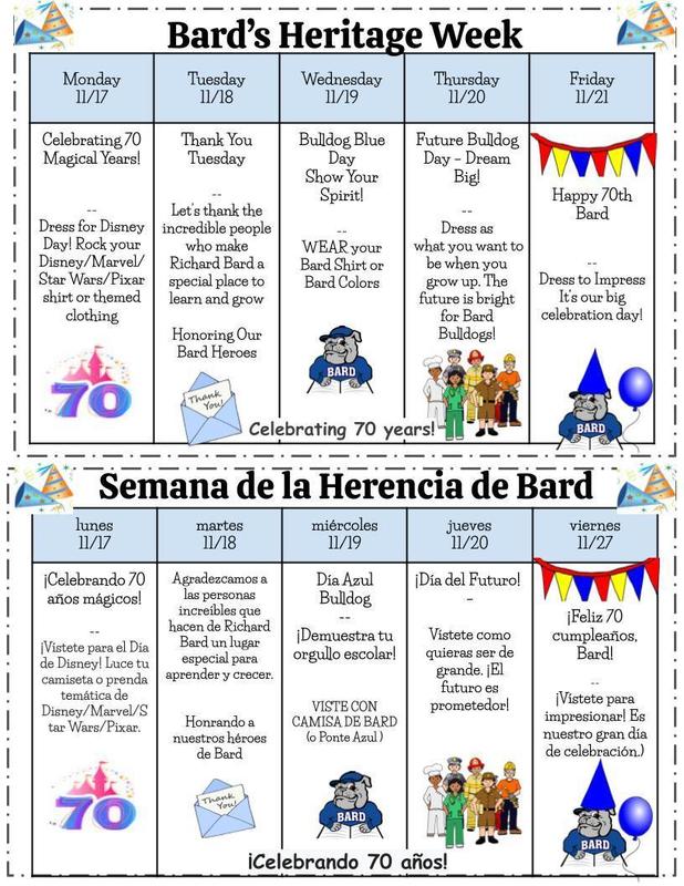 Bard Heritage Week - Semana de la Herencia