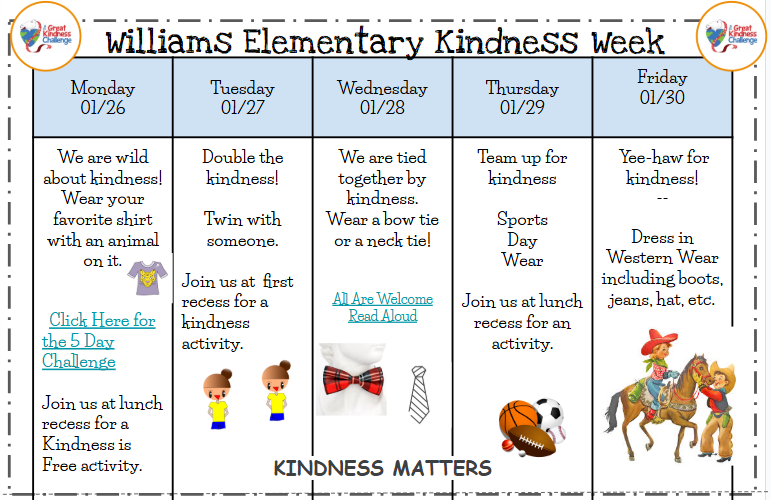 2026 kindness calendar