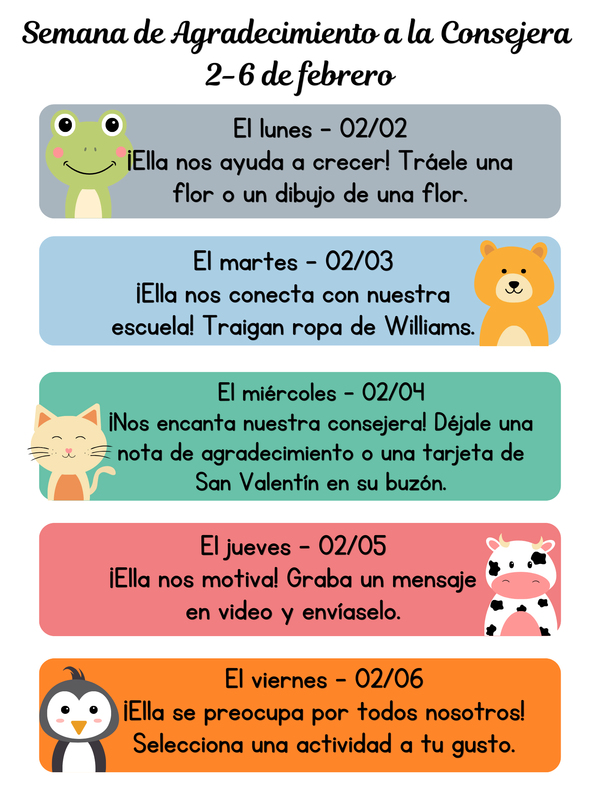 counselor appreciation espanol