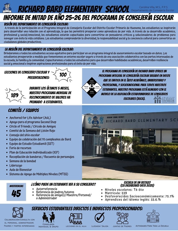 Bard Counselor's Mid Year Report 2026