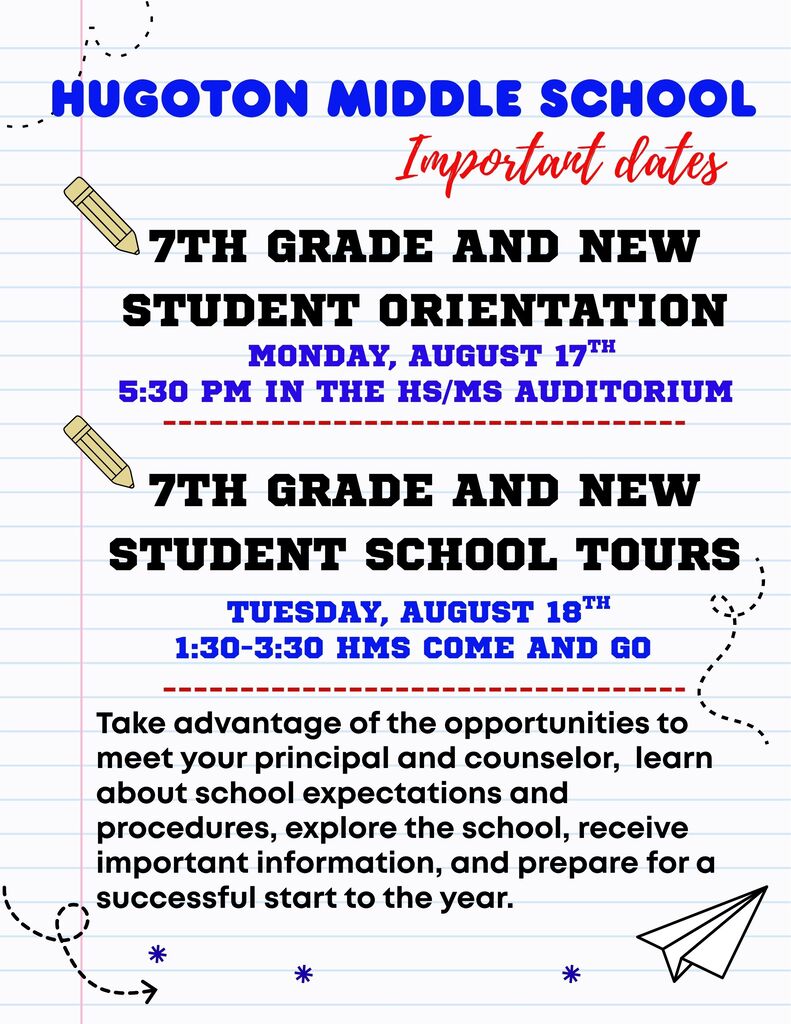 7th grade and new student orientation