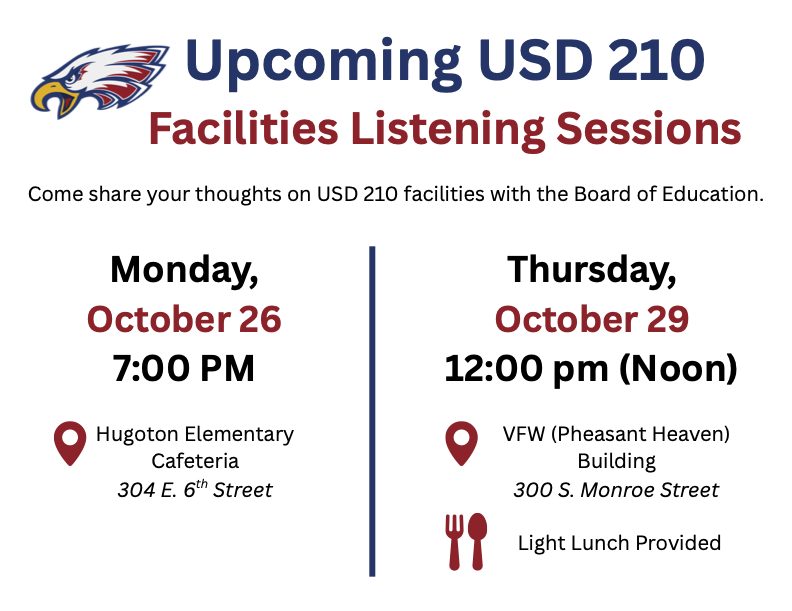 Upcoming Facilities Listening Sessions