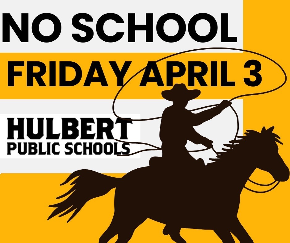 No School Friday April 3rd, 2026.