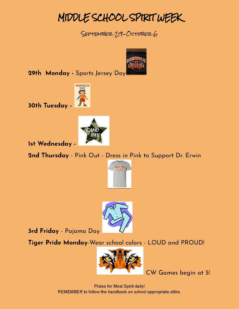 Middle School Sprit Week