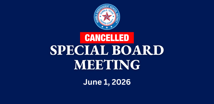 Special Meeting of the Board of Trustees, June 1, 2026 Cancelled