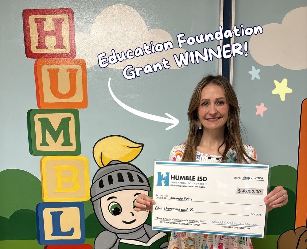 ECC Principal Amanda Price smiles with her EF grant check!