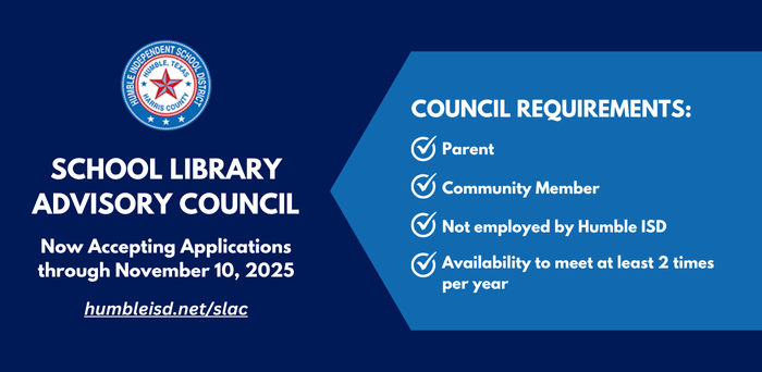 School Library Advsory Council Now Accepting Applications through November 10, 2025