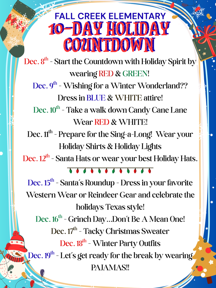 Holiday Countdown Graphic