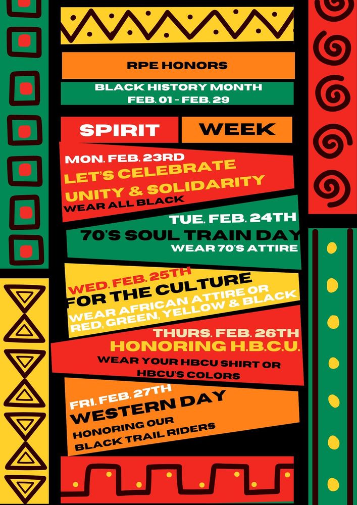 Black History Month Dress Up Days