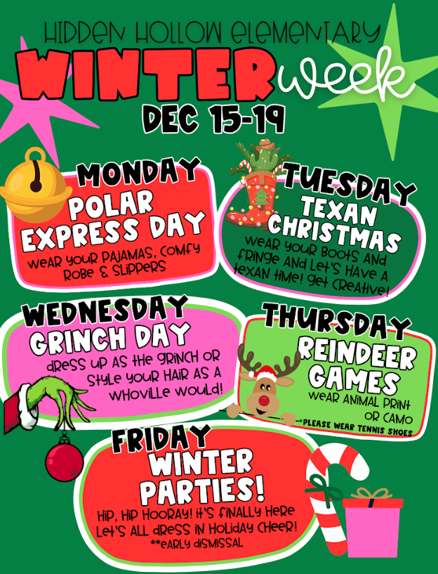 Winter Week Theme Days