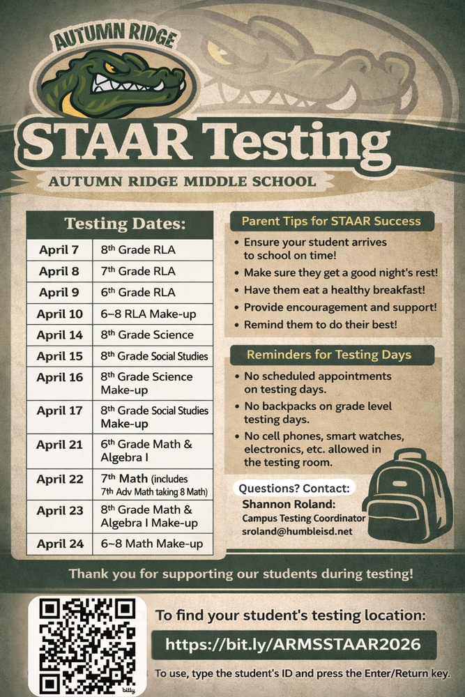 STAAR Testing 2026