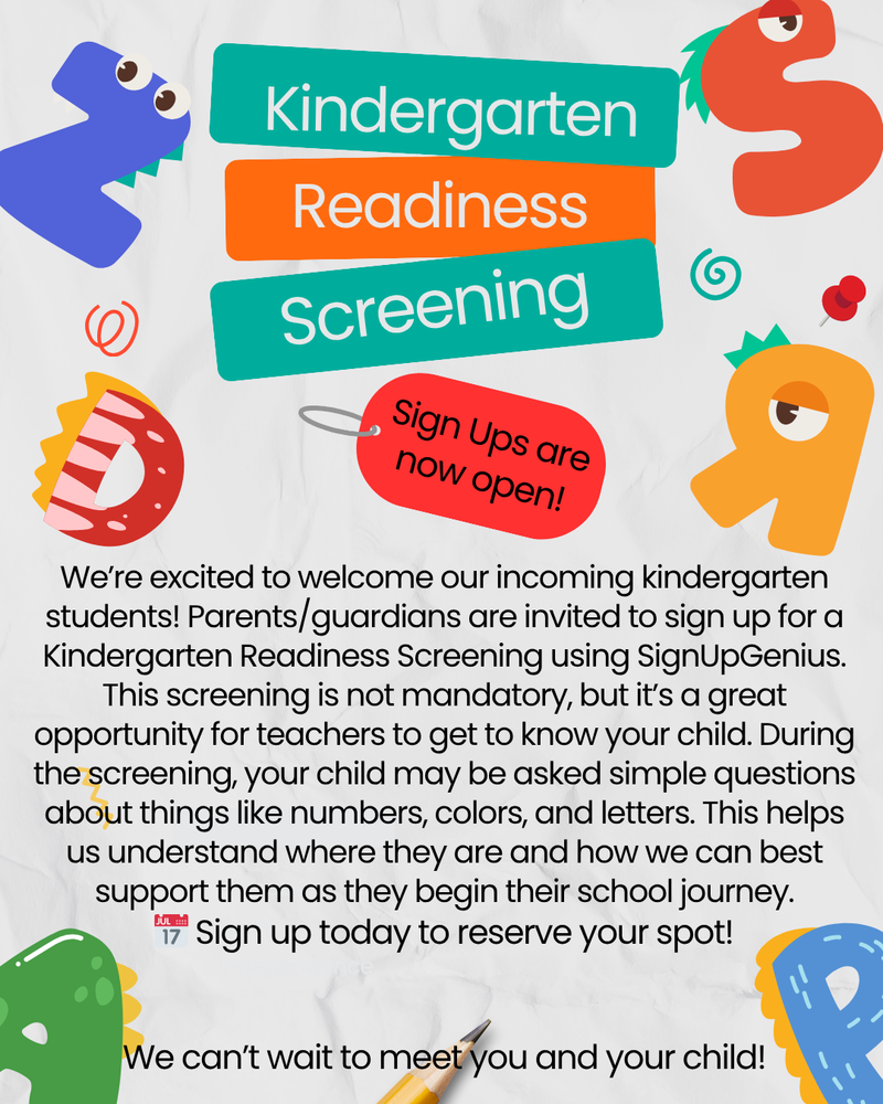 Kindergarten Readiness Screening
