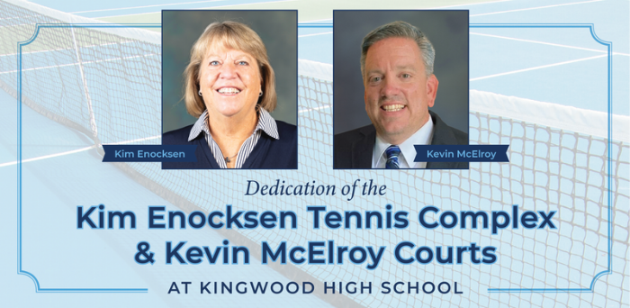 Kim Enocksen Tennis Complex nd Kevin McElroy Courts at Kingwood High School Dedication