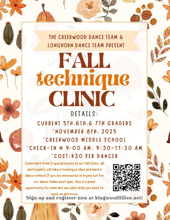 Creekwood Dance Team Fall Technique Clinic