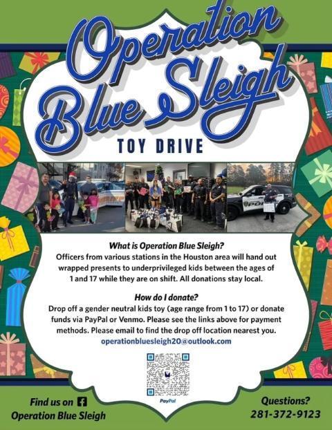 Operation Blue Sleigh Toy Drive