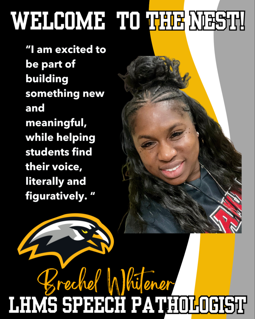 Please give a warm LHMS welcome to our Speech Pathologist, Ms. Whitener! #LHMSHawks