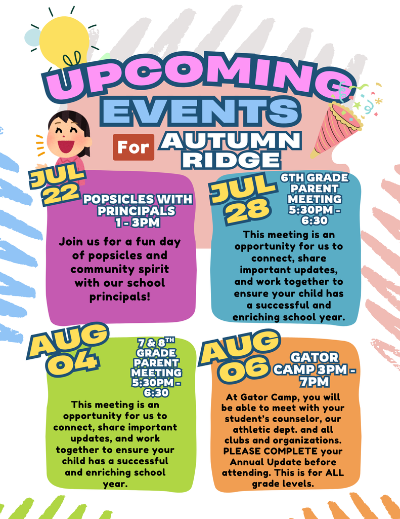 Upcoming School Events