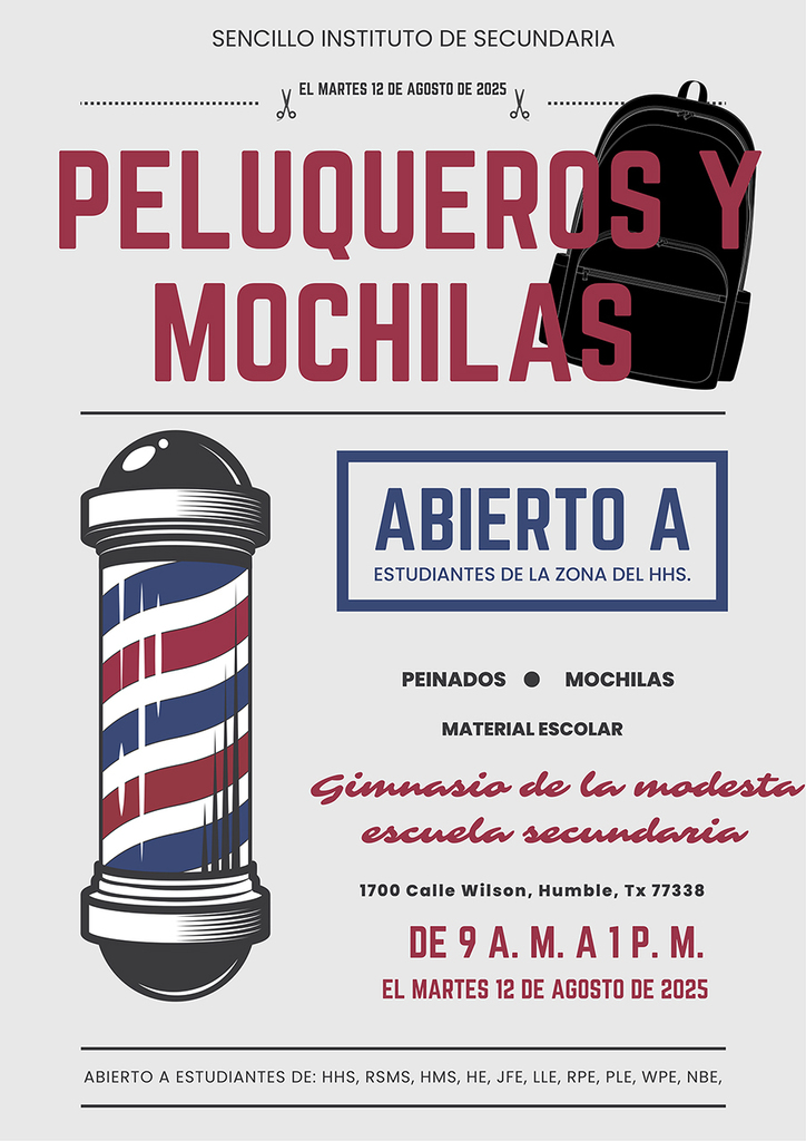 Spanish version of Barbers & Backpacks event.