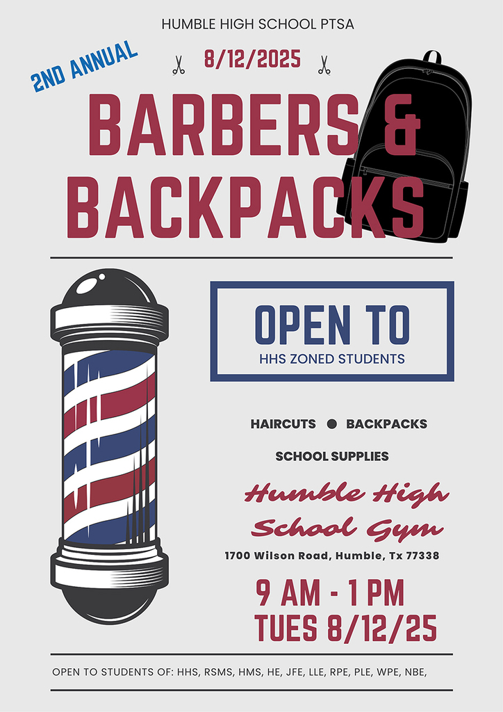 Flyers for Barbers & Backpacks event.