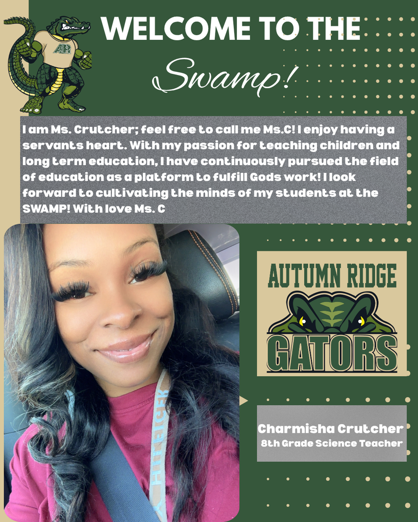 Welcome- Ms. Crutcher