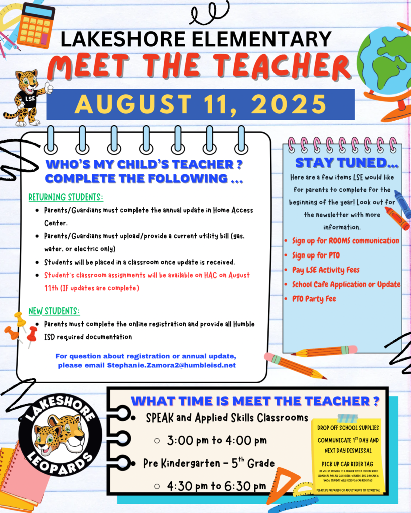 Meet the Teacher 8/11/25