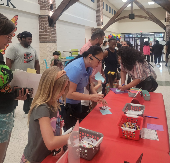 Students ata Counselor table