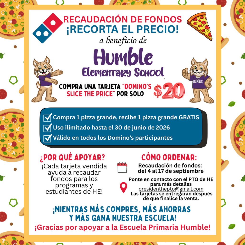 pizza fundraiser - spanish