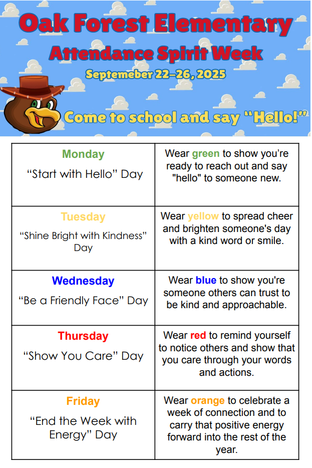 Attendance Spirit Week