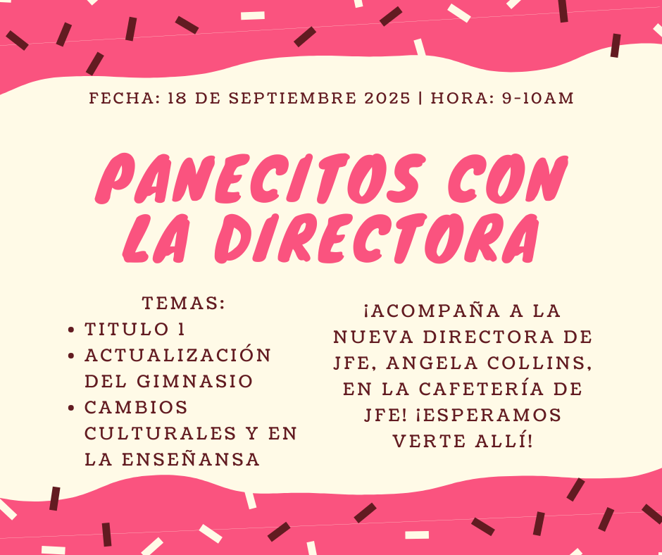 Pastries with the principal -Spanish flyer