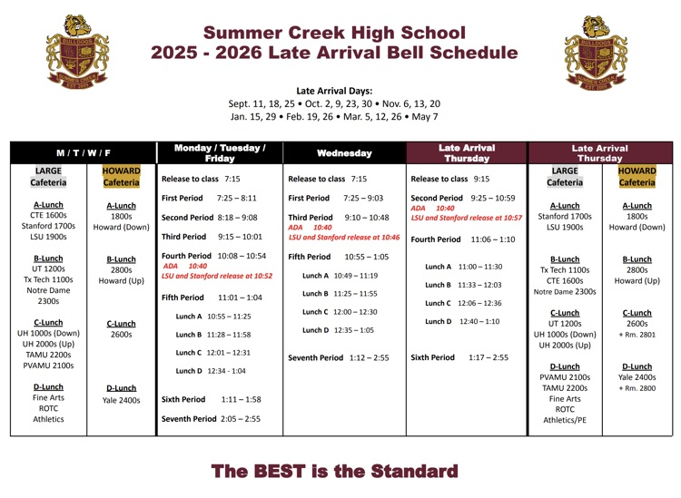 bell schedule