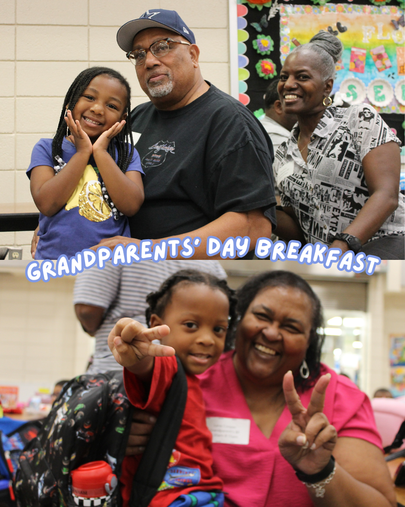 Students from Mrs. Rojas and Mrs. Norton's Pre-K classes with their grandparents