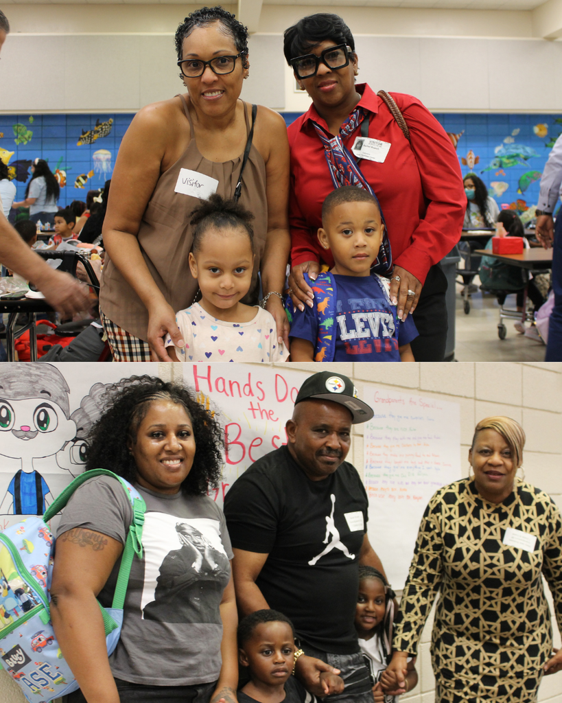 Students from Mrs. Norton and Mrs. Domin's classes with their families.