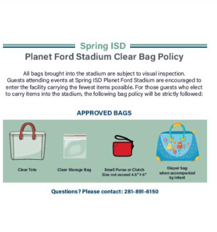 clear bag policy