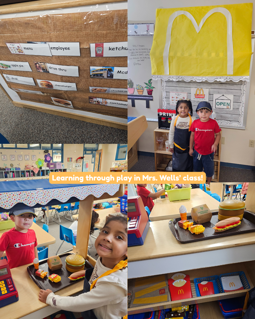 Students in Mrs. Wells' Pre-K class learn through play