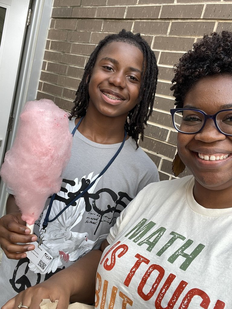 cotton candy with students