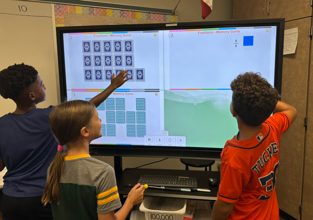 Students at math workshop