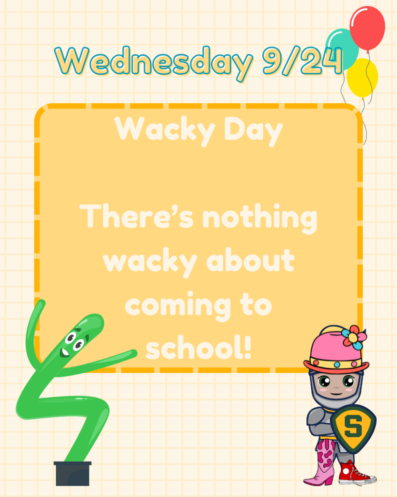 Wacky Day on Wednesday 9/24