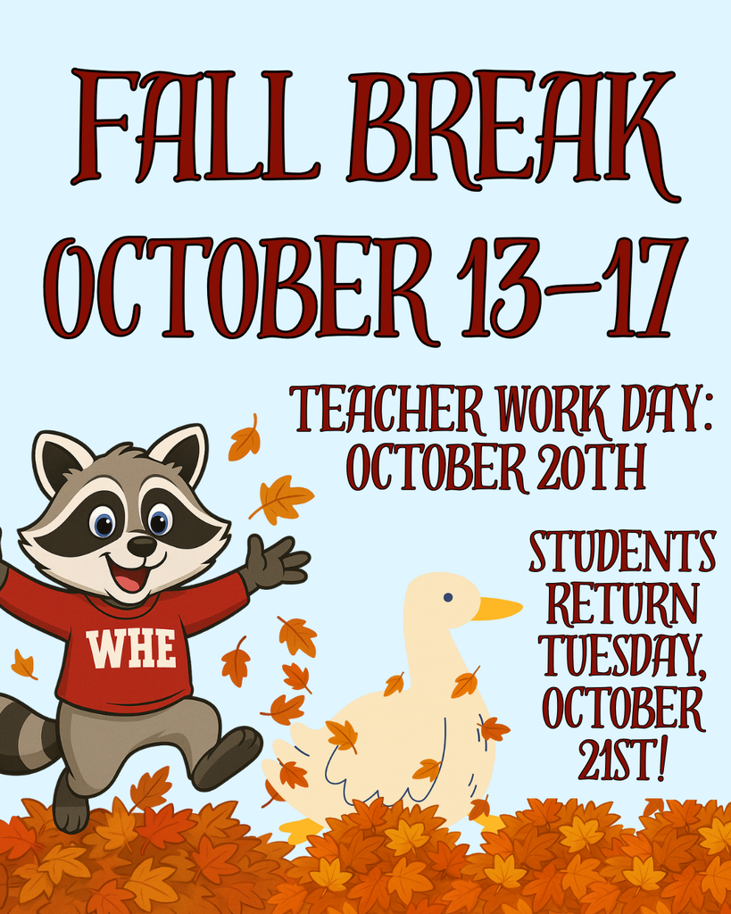 fall break is coming. October 13-17