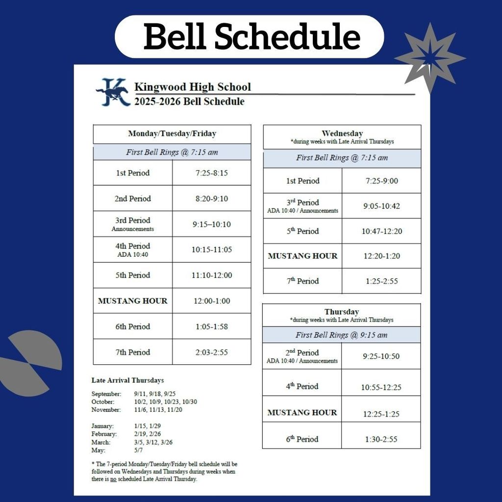 Bell schedule