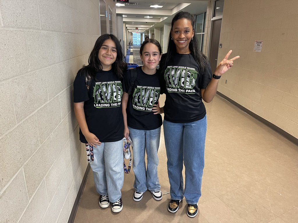 students wearing jeans and AVID t shirts