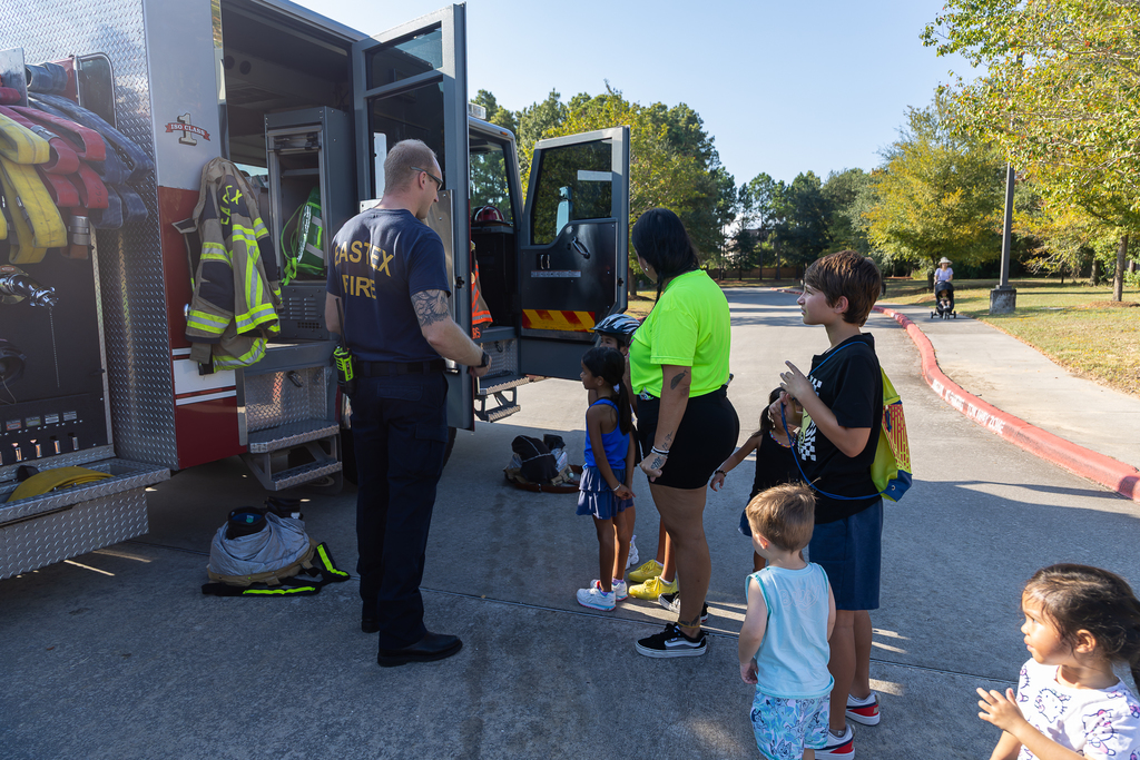 fire truck at Bike Rodeo 2025