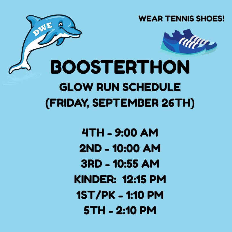 Boosterthon Glow Run Schedule 9/26/25