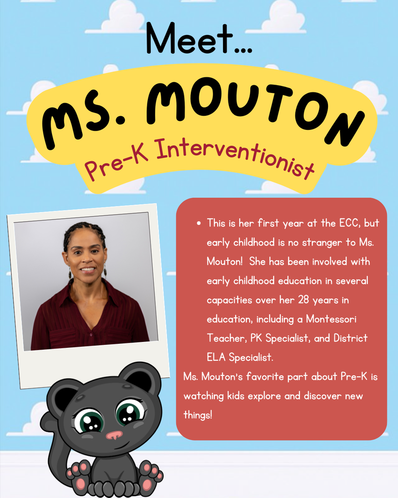 Pre-K interventionist Ms. Mouton intro post