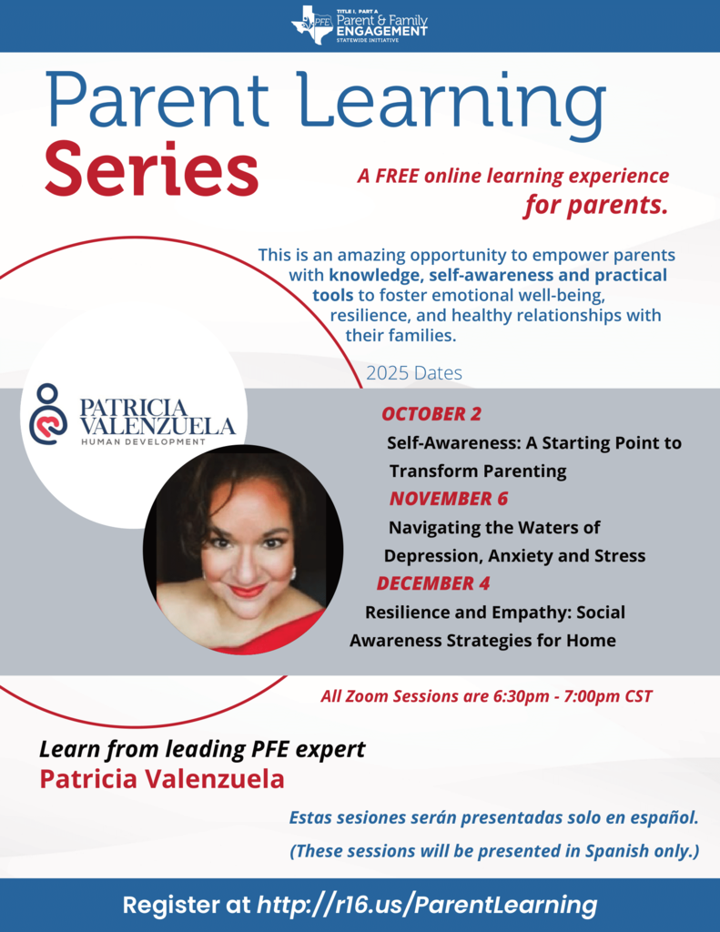 English flyer for parent learning series