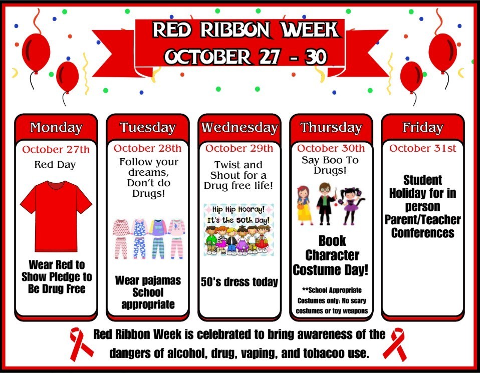 Red Ribbon Week Schedule