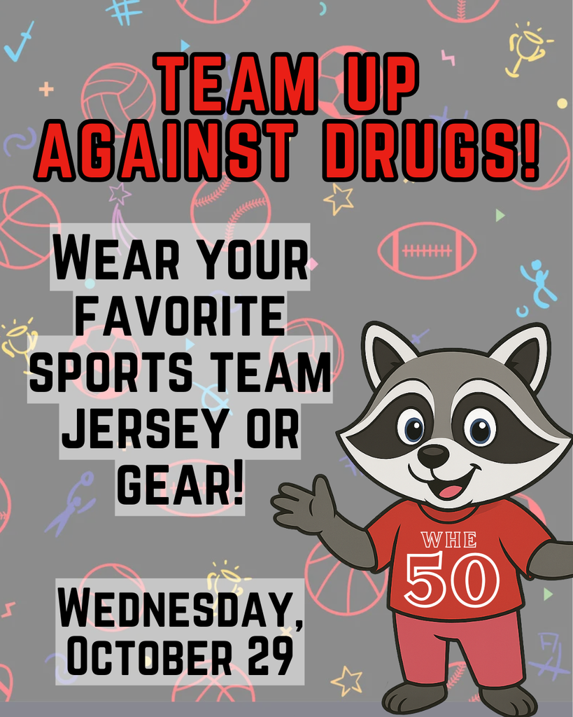 🏀⚽ Team up against drugs! Wear your favorite sports gear! #RedRibbonWeek #TeamDrugFree #GameOn #SayNoToDrugs