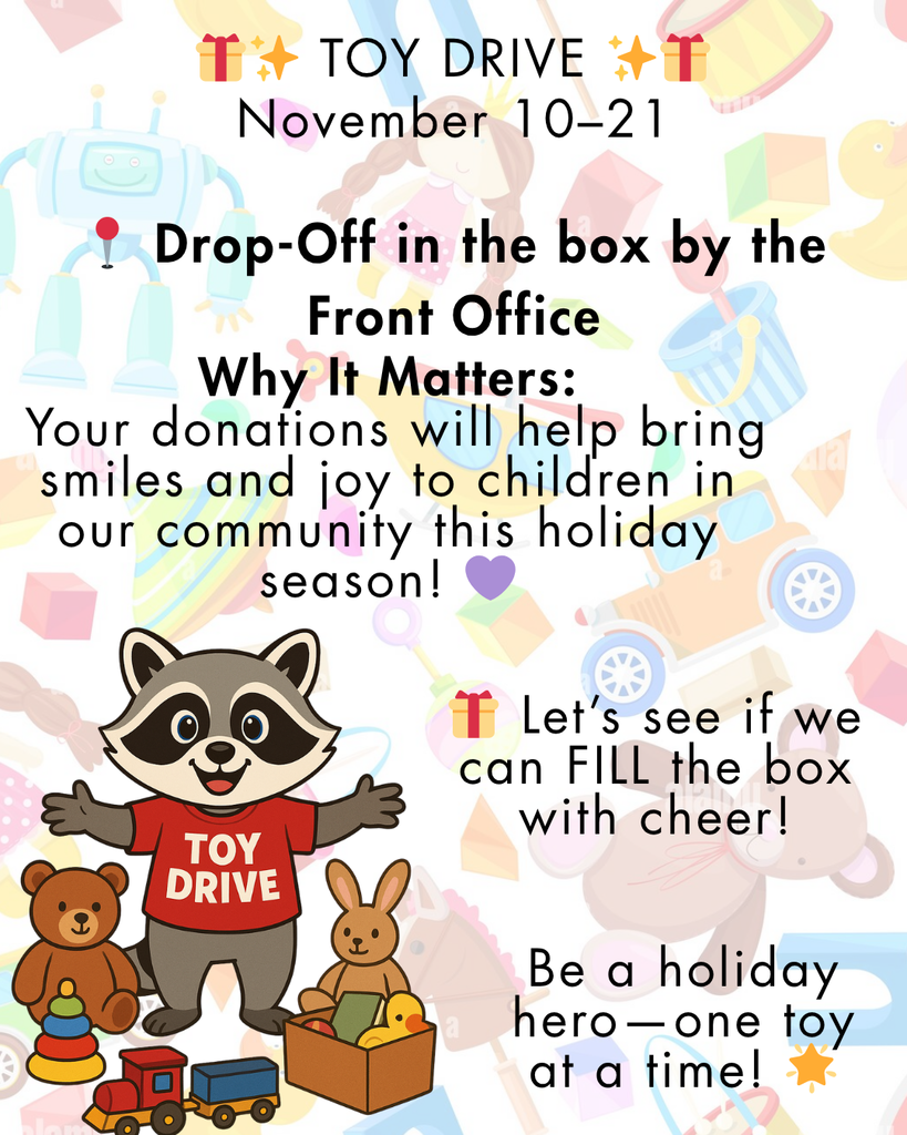 🎁✨ WHE Toy Drive! ✨🎁 Help spread holiday cheer! We’re collecting toys for students in need Nov. 10–21. Bring a new, unwrapped toy and help make someone’s season bright! 🧸💛