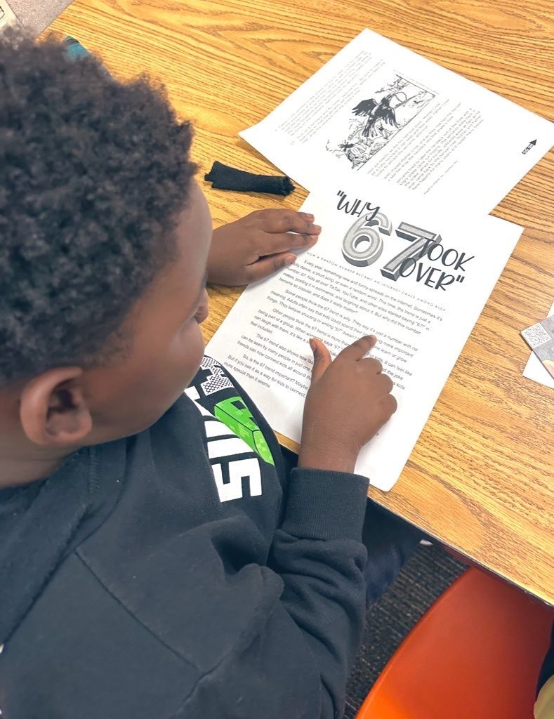 Student reviewing for a test.