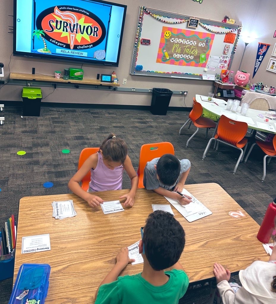 Students reviewing for a test.